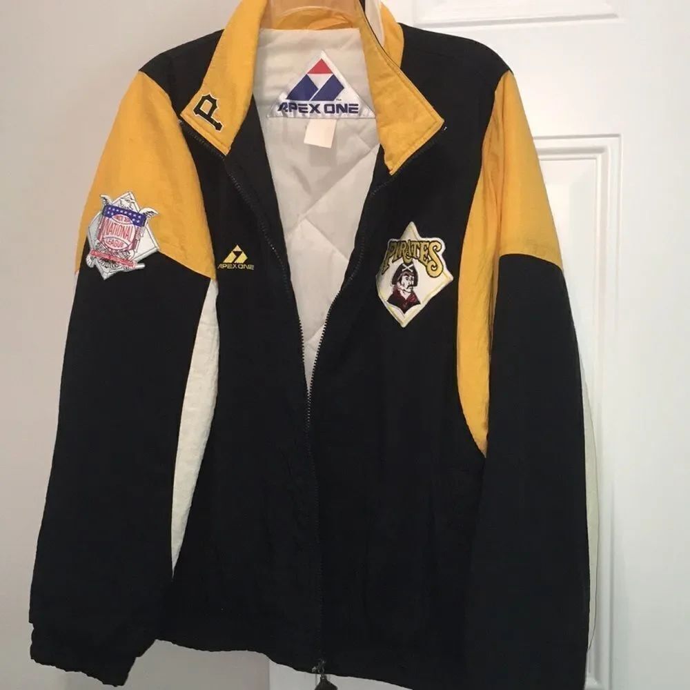 Vintage Pittsburgh Pirates retro MLB player apex zipper warm up jacket